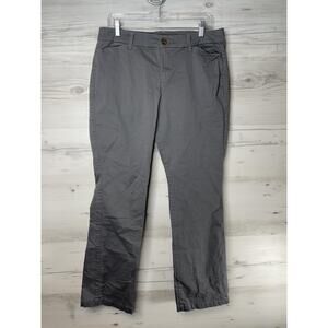 Old Navy Pants Womens 12 Gray Boot-Cut Stretch Chino Pockets Casual Comfort